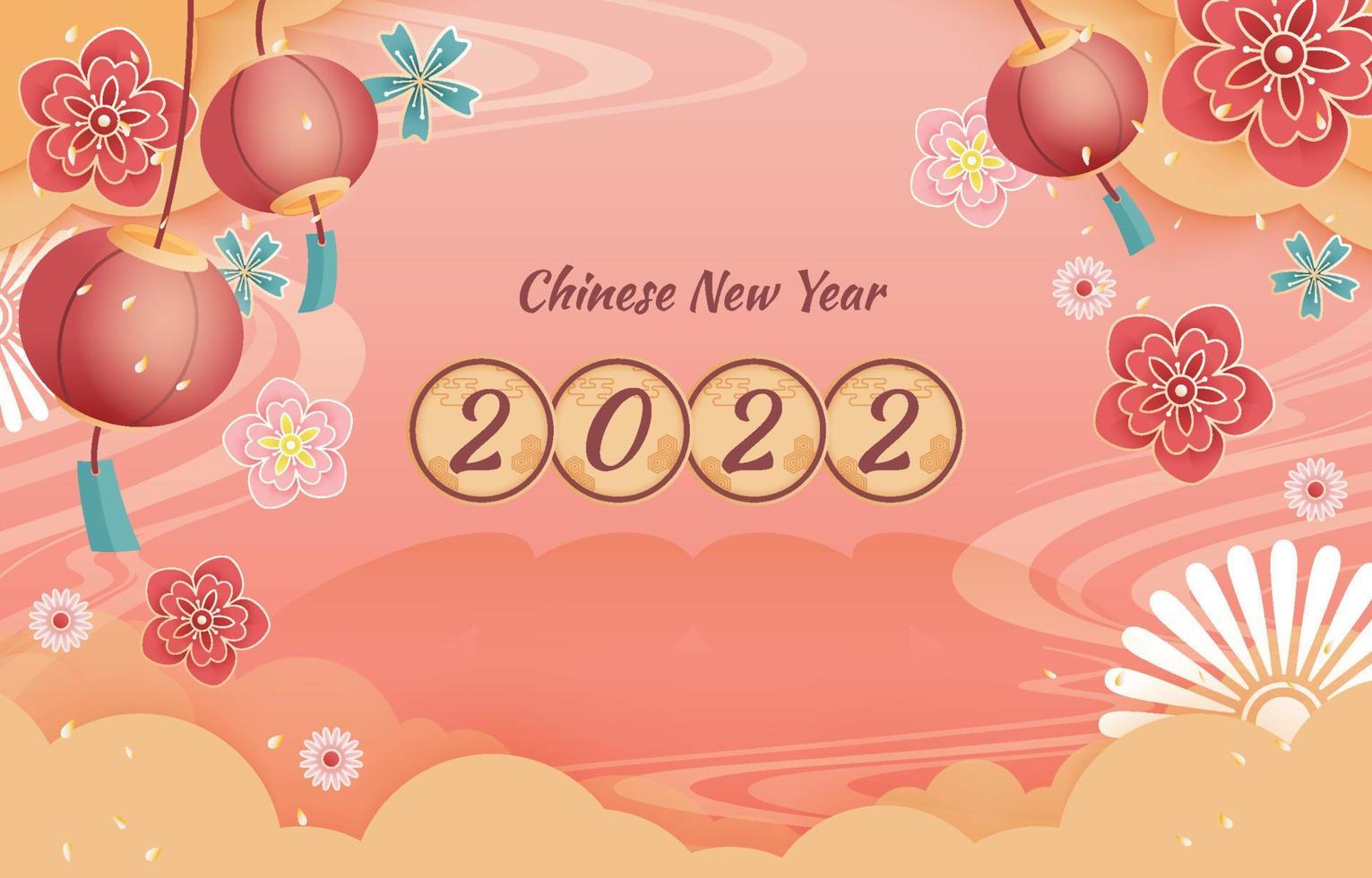 ano novo chinês de 2022 vetor