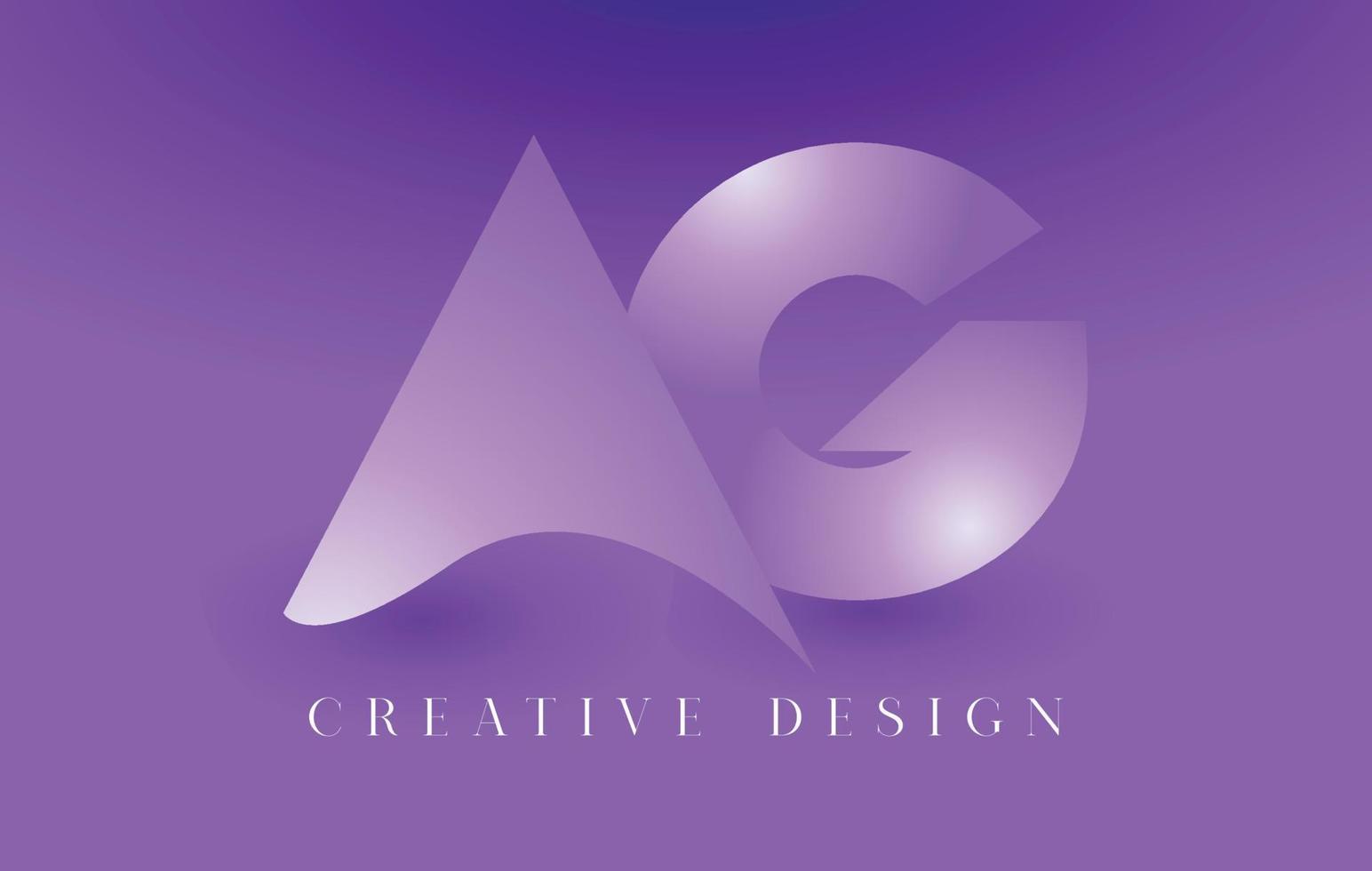 conceito de design de carta de logotipo ag com letras minimalistas abstratas em um estilo moderno vetor