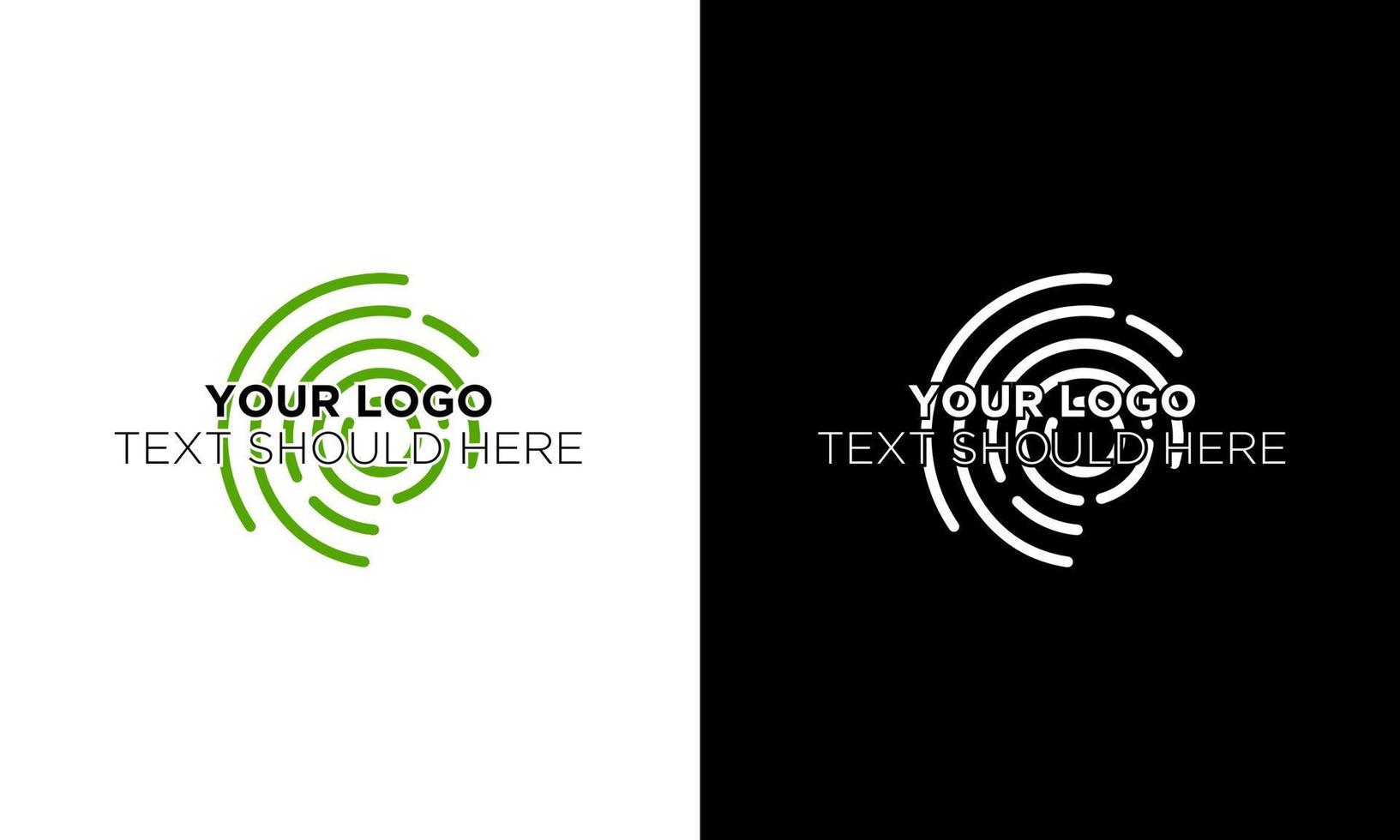 modelo de logotipo de vetor de negócios verdes de tecnologia de logotipo de impressão digital