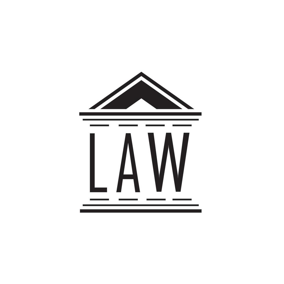inspiração de design de logotipo de escritório de advocacia e advocacia vetor