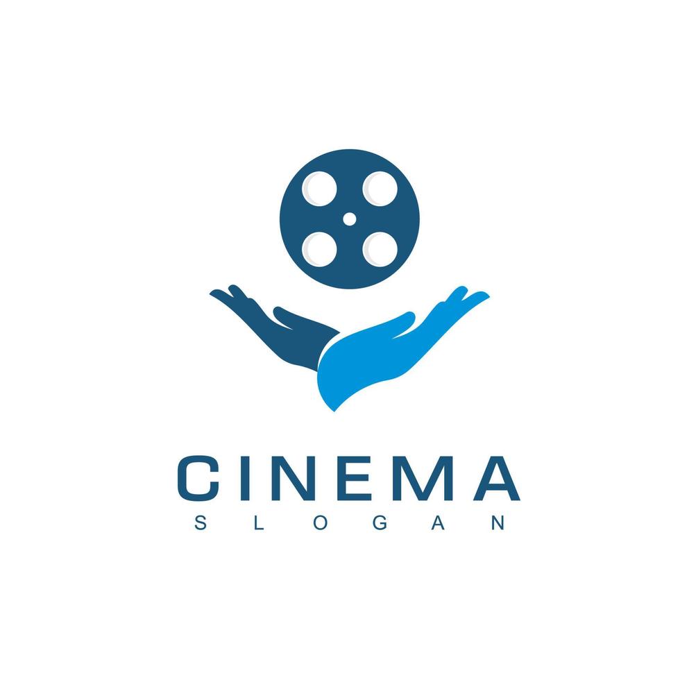 modelo de vetor de logotipo de cinema isolado no fundo branco