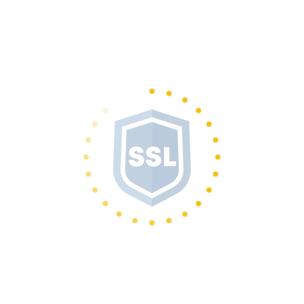 ícone de vetor seguro SSL para web