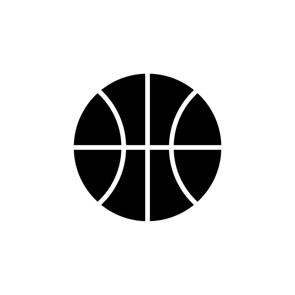 basquete, esporte, bola, ícone sólido do jogo, vetor, ilustração, modelo de logotipo. adequado para muitos propósitos. vetor