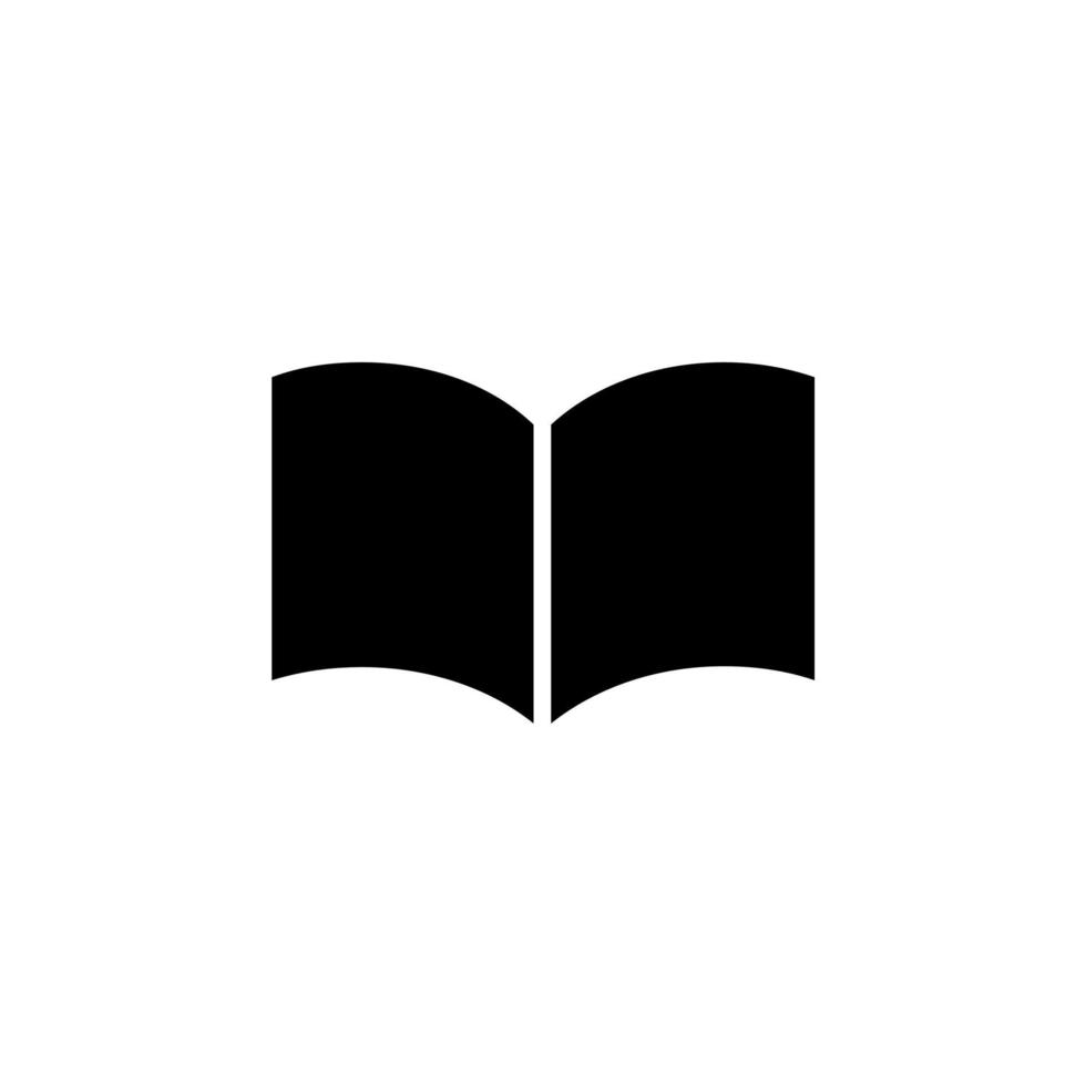 livro, leia, biblioteca, estude ícone sólido, vetor, ilustração, modelo de logotipo. adequado para muitos propósitos. vetor