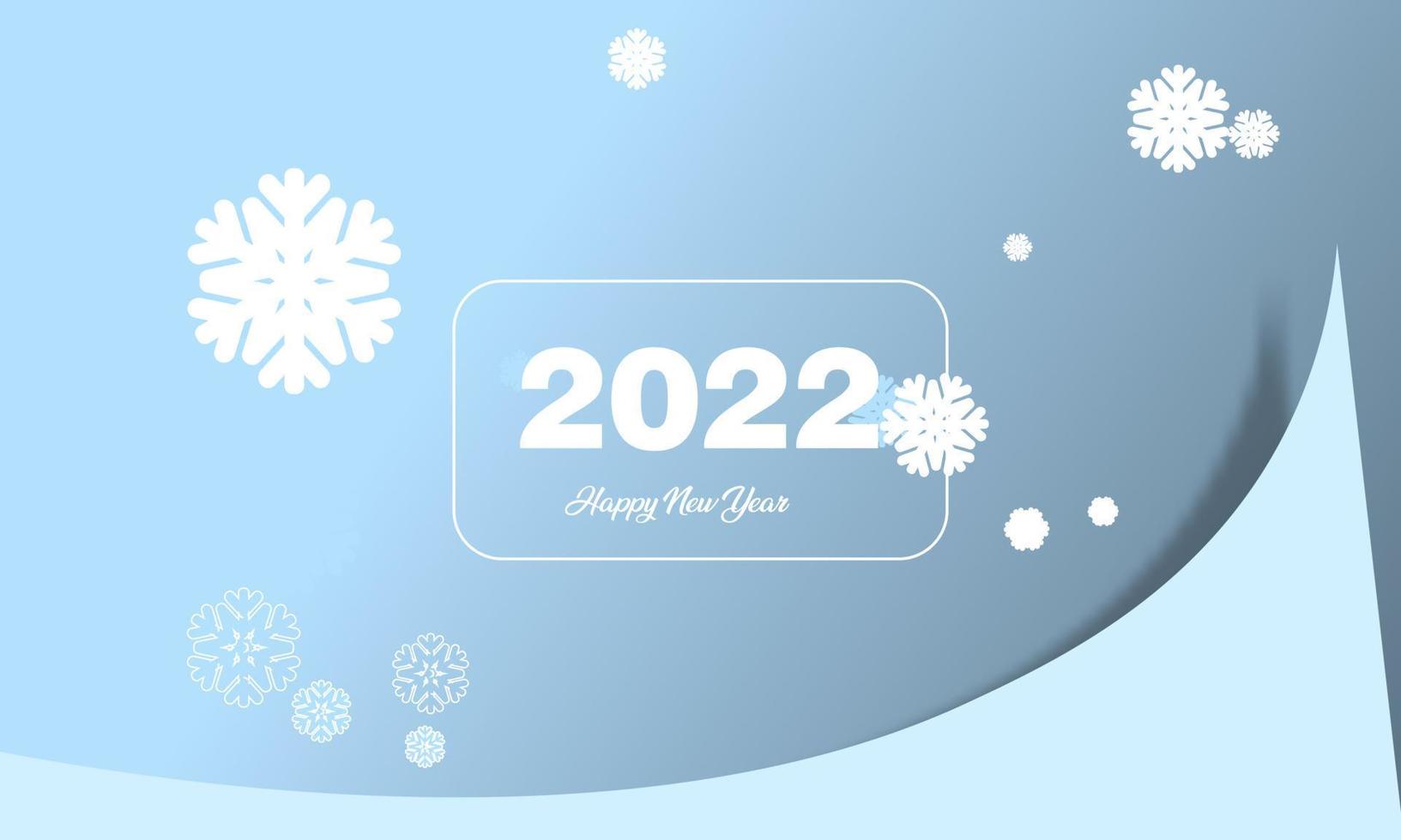 2022feliz ano novo cartaz de promoção preto e colorido ou banner com papel de embrulho aberto. mude ou abra o conceito de ano novo 2022com cores elegantes vetor