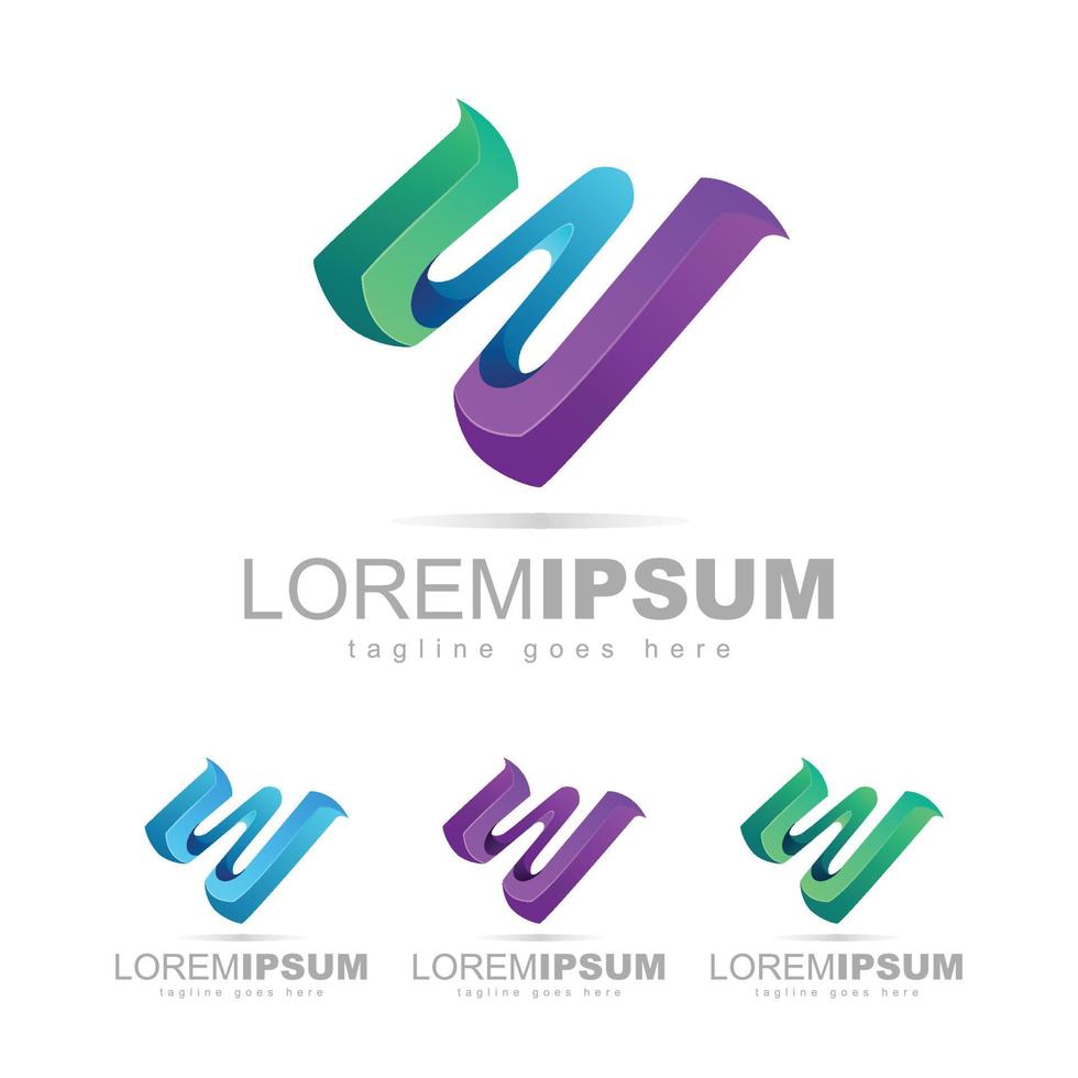 vetor de design de logotipo colorido letra e