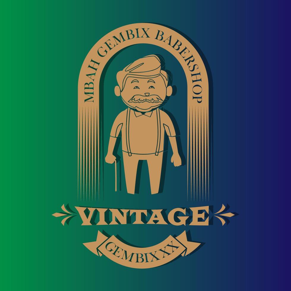 logotipo de barbearia para pais vetor