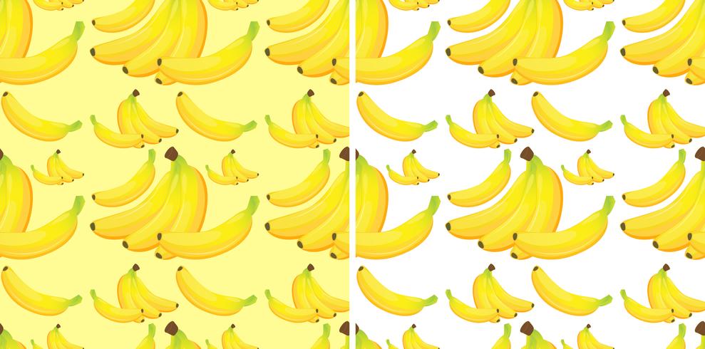 Plano de fundo sem emenda com bananas amarelas vetor