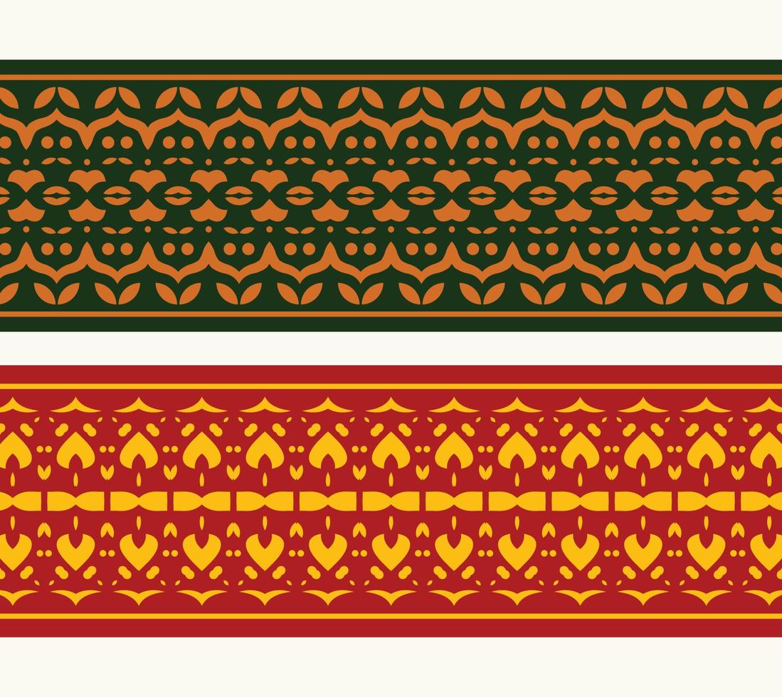 modelo de design de fronteira de banner de henna vetor