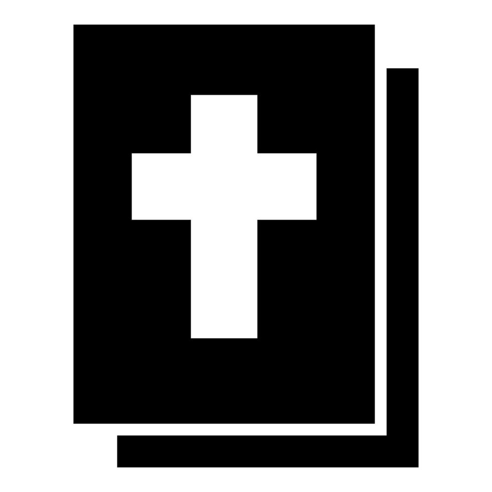 ícone da bíblia ilustração de cor preta estilo simples imagem simples vetor