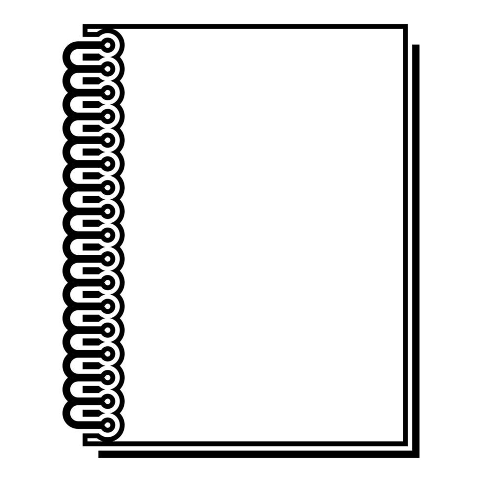 notebook com ícone de primavera ilustração de cor preta estilo simples imagem simples vetor