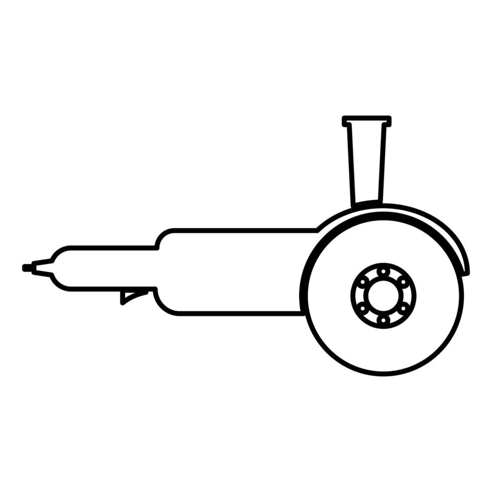 rebarbadora de serra circular elétrica búlgara com discos ícone à mão ilustração de cor preta estilo simples imagem simples vetor