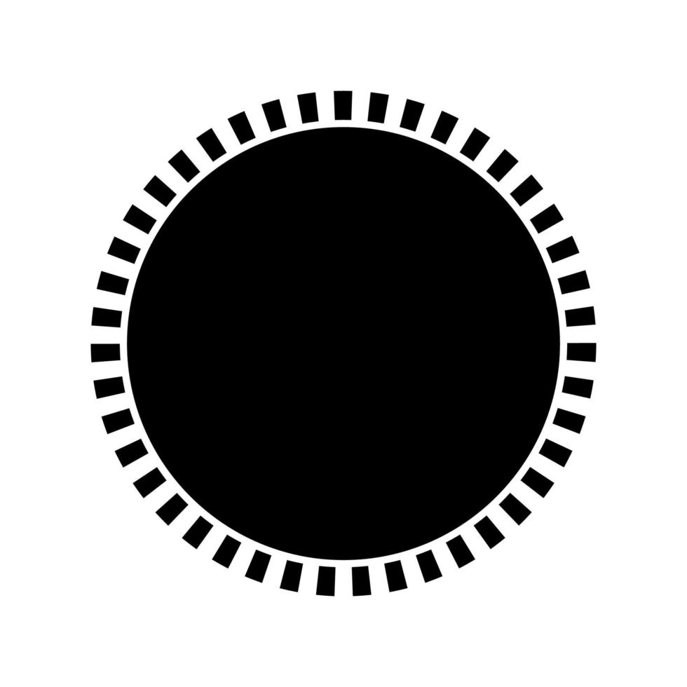 ícone de cor preta do sol. vetor