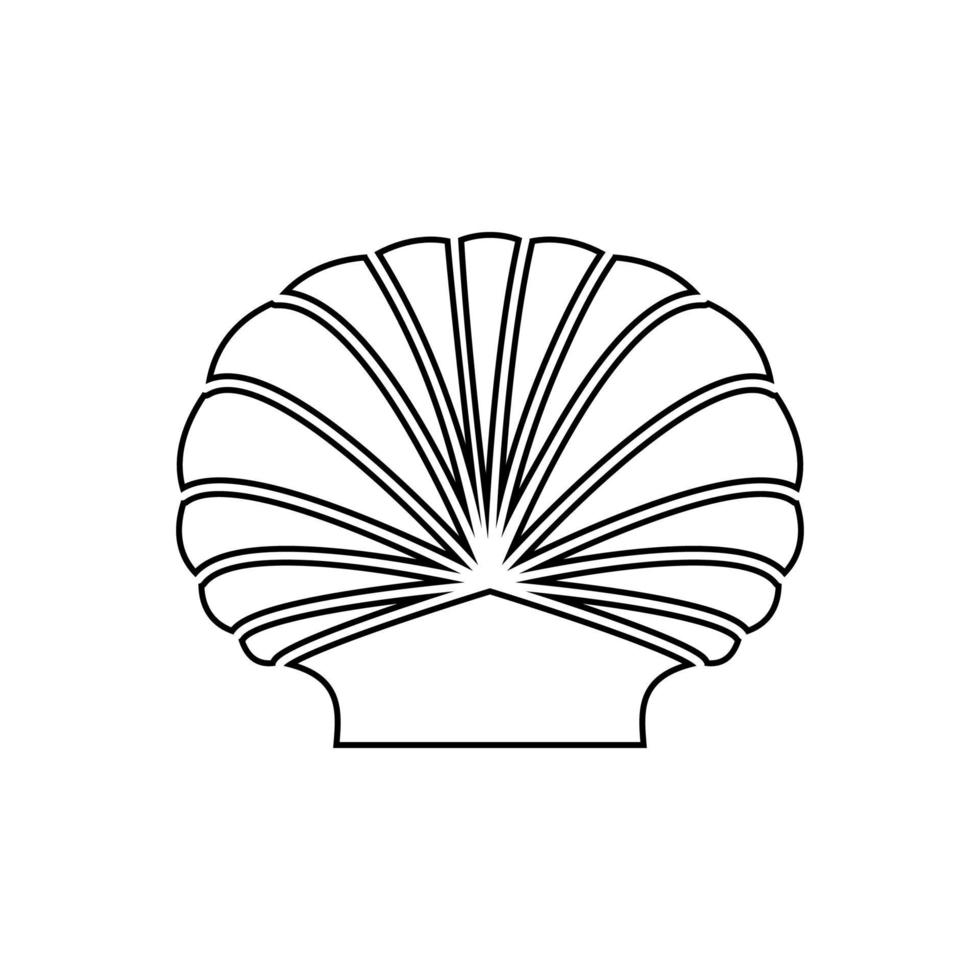 shell é ícone preto. vetor