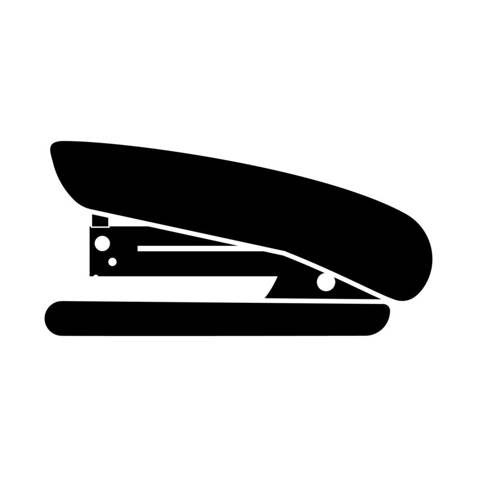 ícone de cor preta do grampeador. vetor