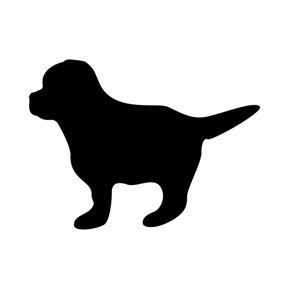 ícone de cor preta de cachorro. vetor