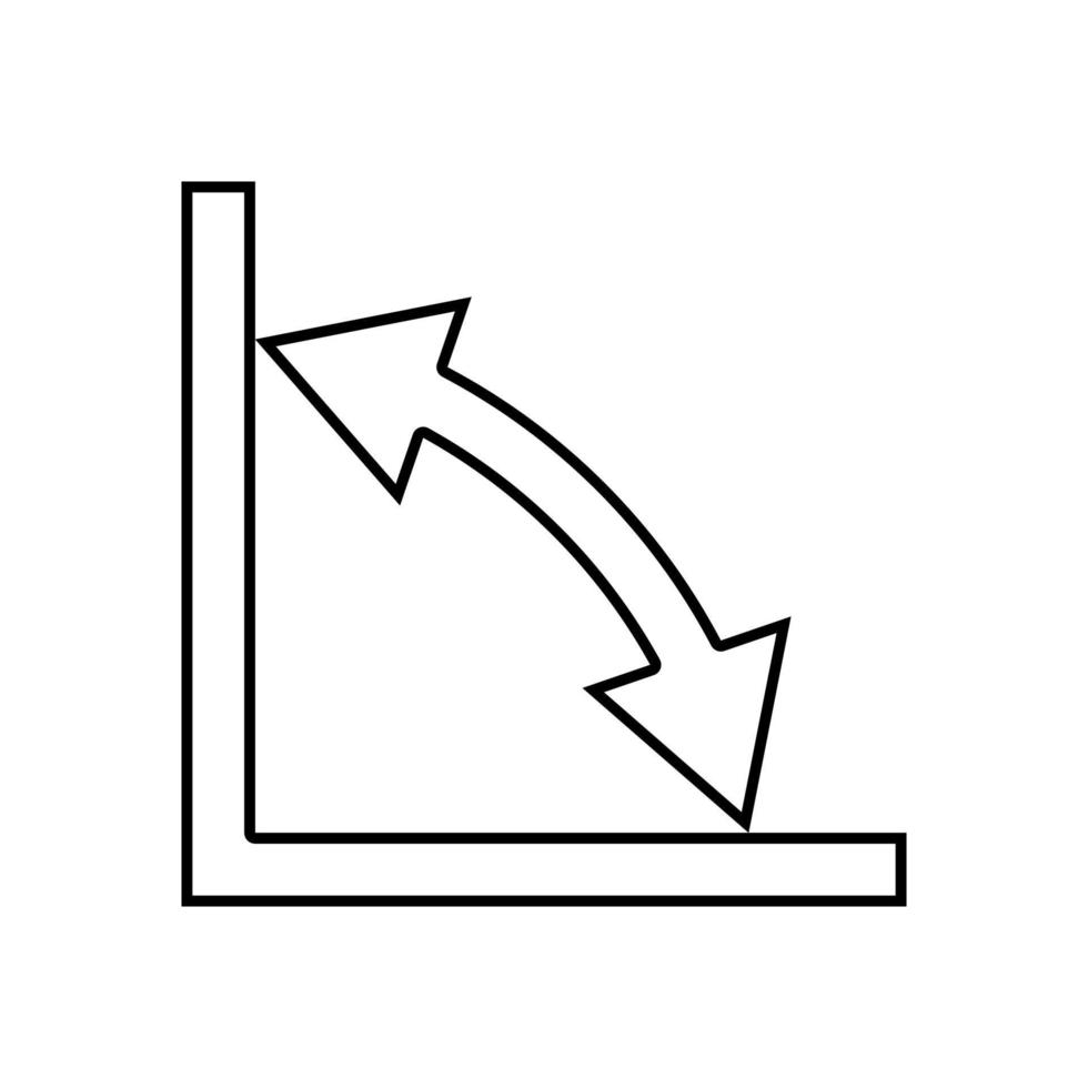 geometria matemática sinais símbolos é ícone preto. vetor