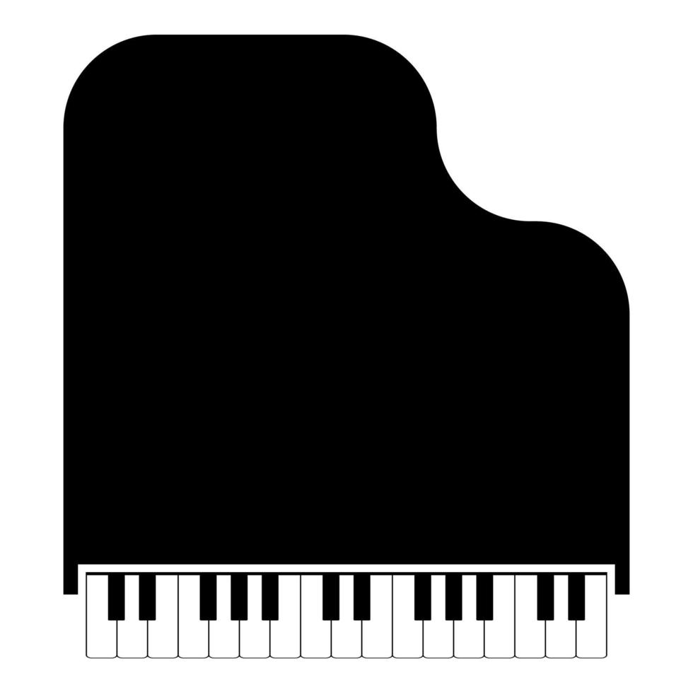 ícone de piano de cauda ilustração de cor preta estilo simples imagem simples vetor