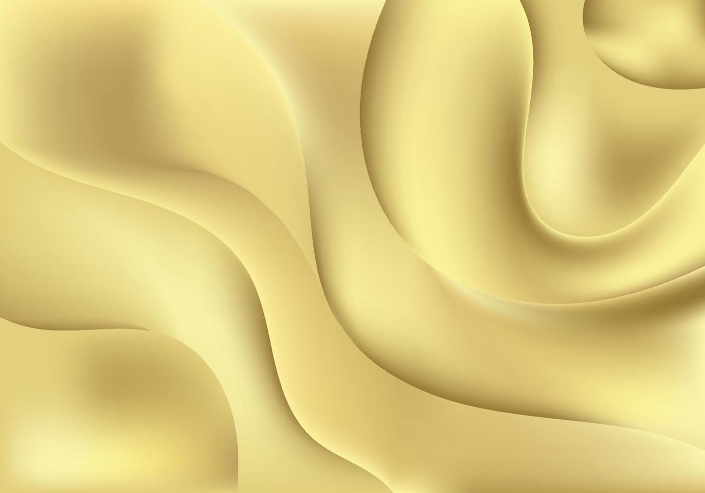 abstrato 3d elegante forma de onda de gradiente dourado em camadas de fundo e textura vetor