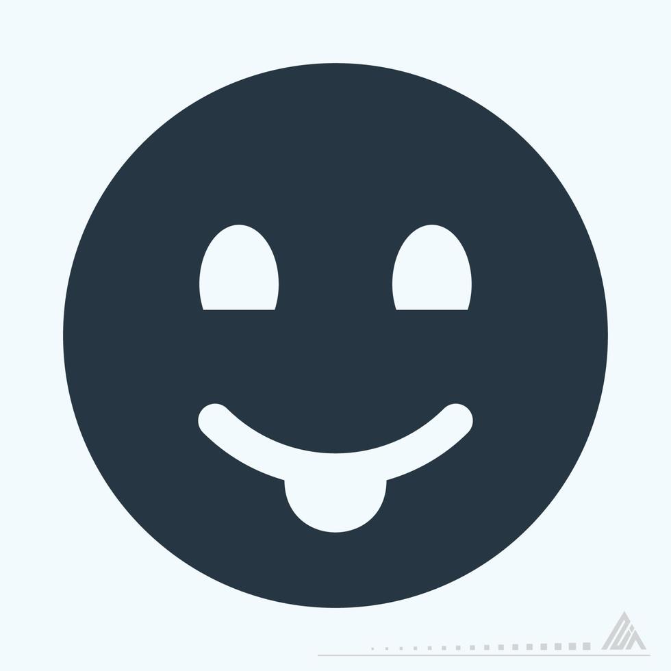 língua de emoticon de ícone - estilo de glifo bom para apresentação vetor