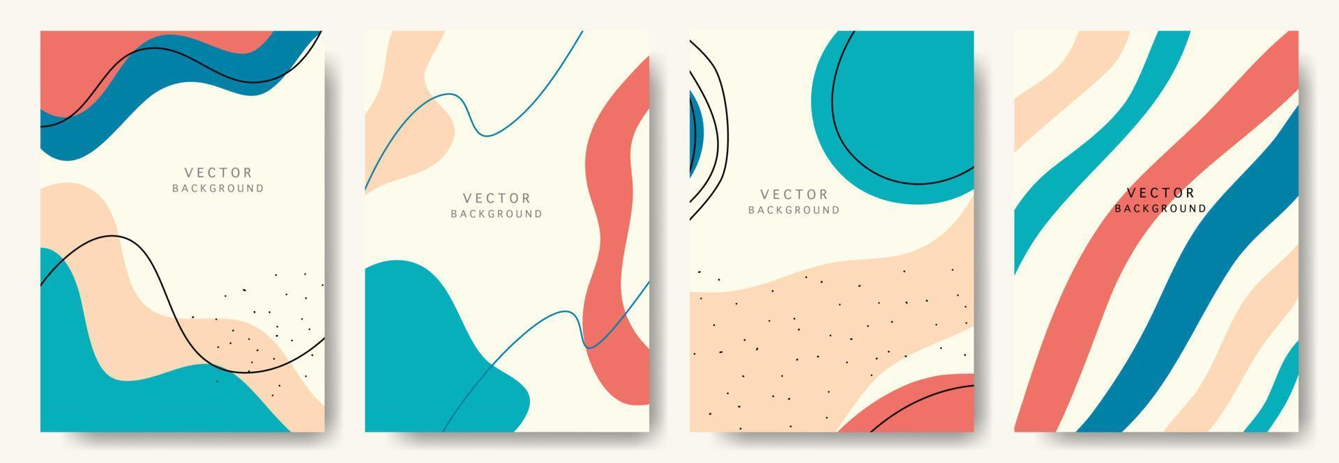 estilo moderno abstrato backgrounds.minimal. várias formas configuram modelos de design bons para convite de folheto de folheto de papel de parede de saudação de cartão de fundo e outros. ilustração vetorial vetor