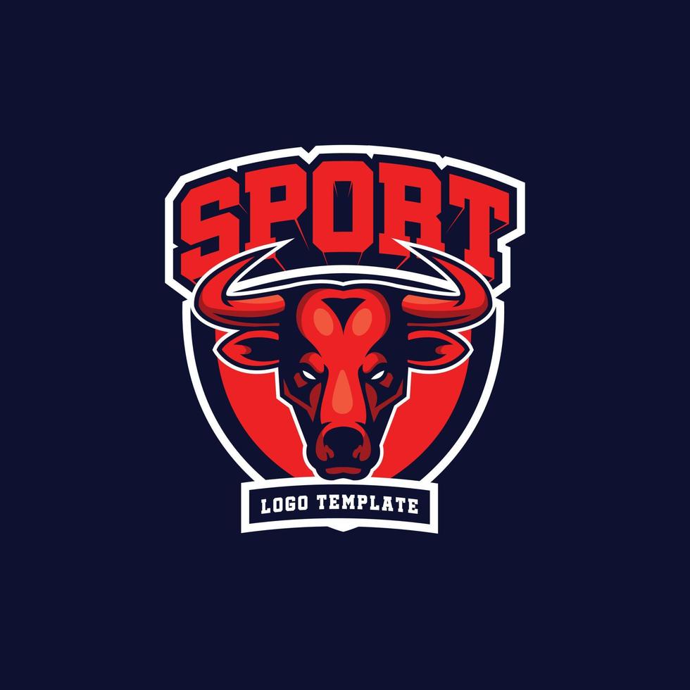 logotipo do esporte de touros vetor