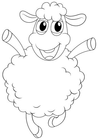 Contorno animal para ovelhas vetor