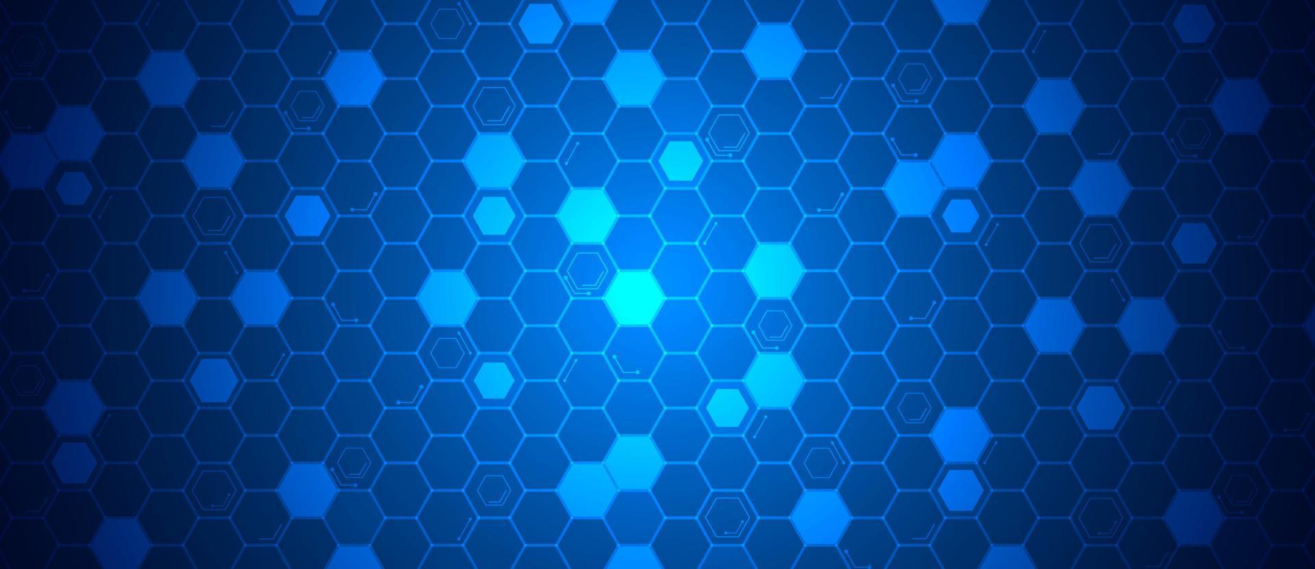 fundo abstrato hexágono, conceito poligonal de tecnologia vetor