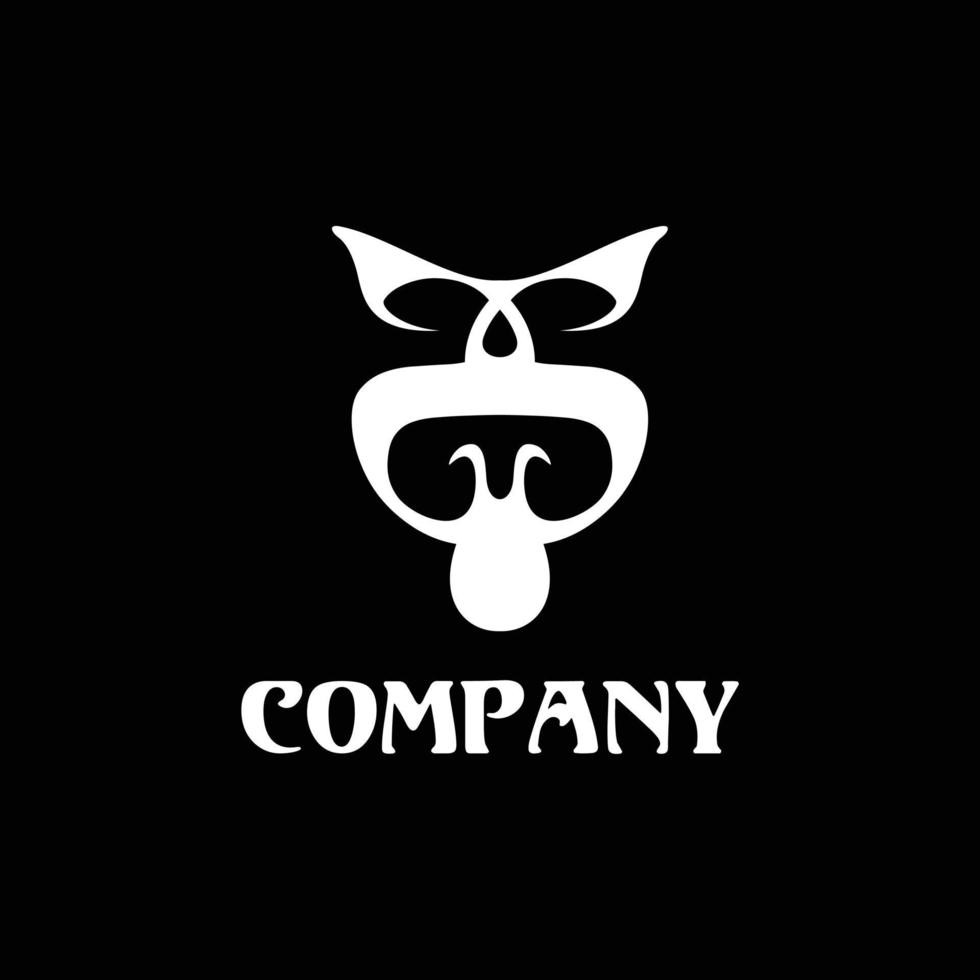 logotipo gorila cabeça minimalista ícone vetor símbolo design plano