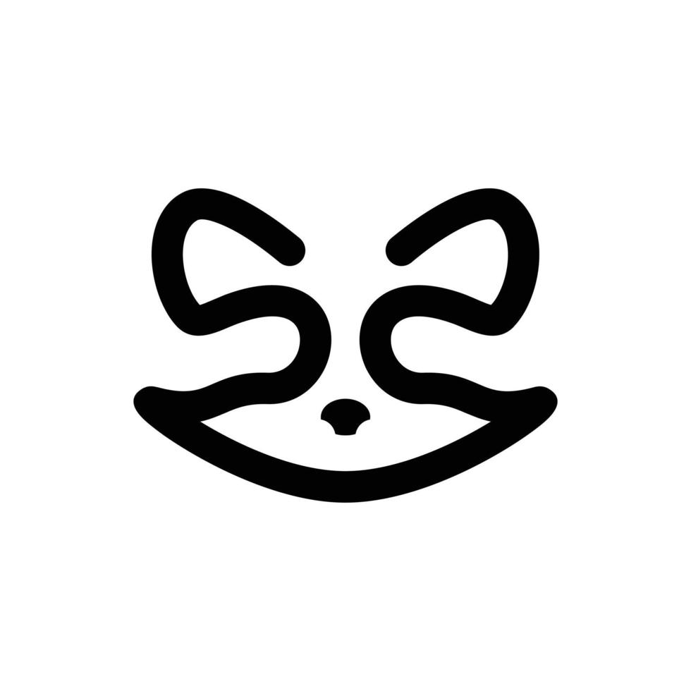 ícone de símbolo de ilustração de vetor de contorno de guaxinim logotipo