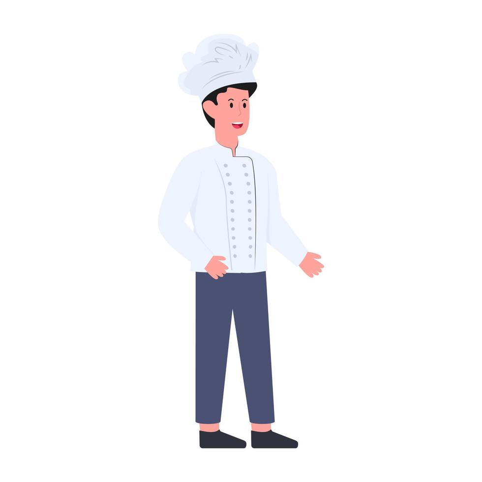 um personagem profissional de chef vetor