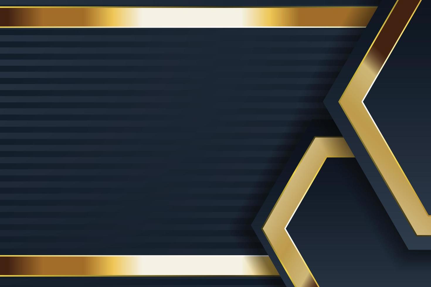 design de banner de ouro com luxo de ouro de estilo moderno minimalista vetor