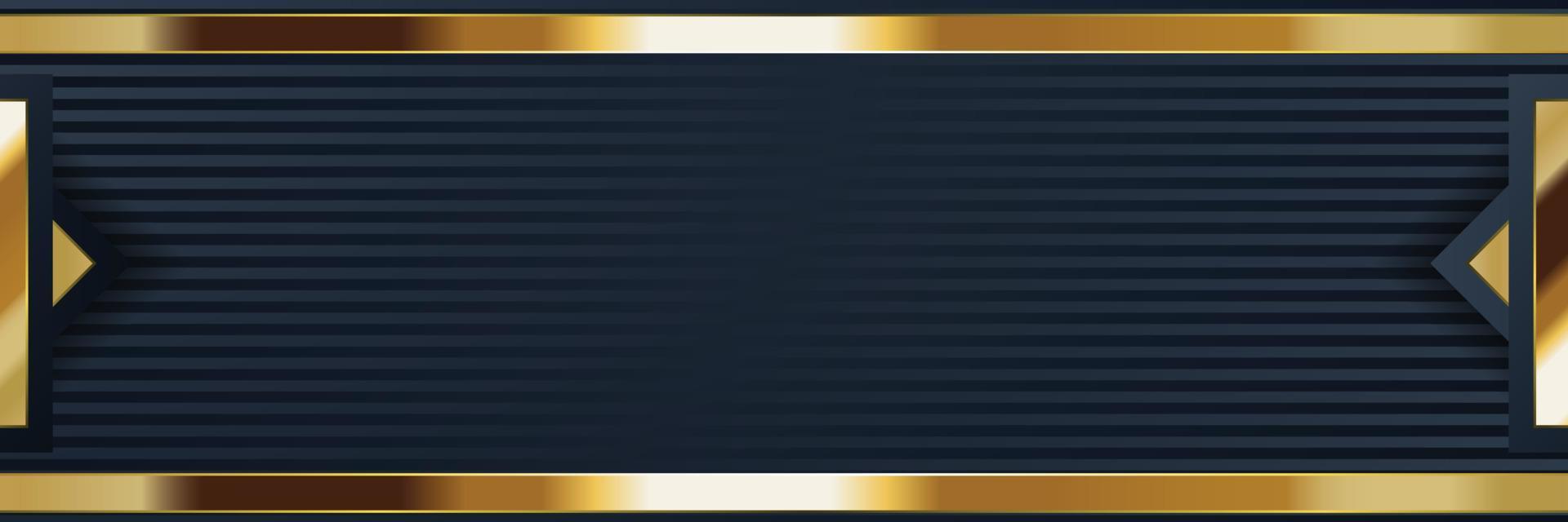 design de banner de ouro com luxo de ouro de estilo moderno minimalista vetor