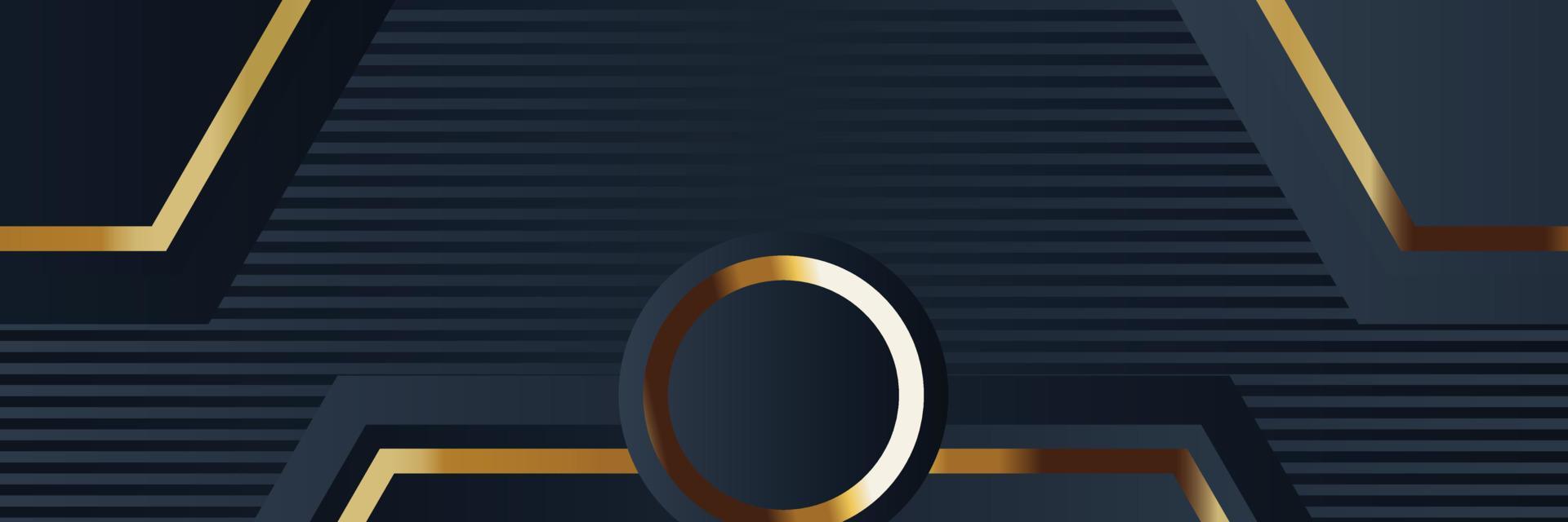 design de banner de ouro com luxo de ouro de estilo moderno minimalista vetor