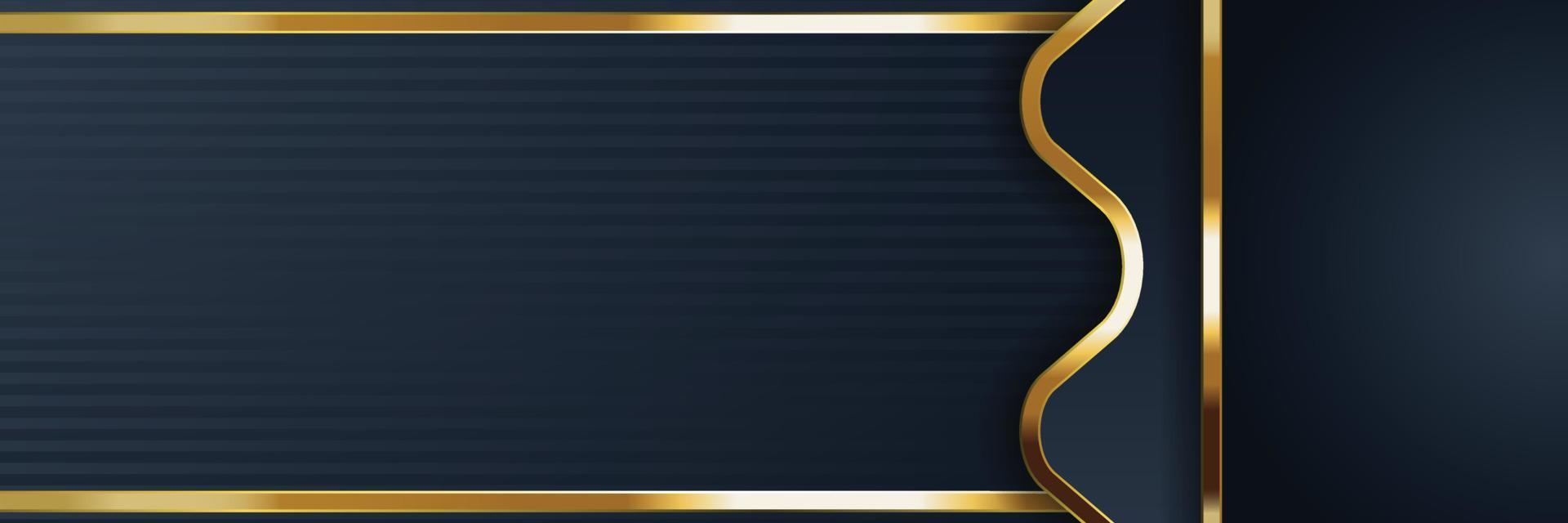 design de banner de ouro com luxo de ouro de estilo moderno minimalista vetor