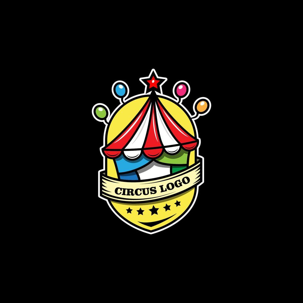 modelo de design de logotipo de circo vetor