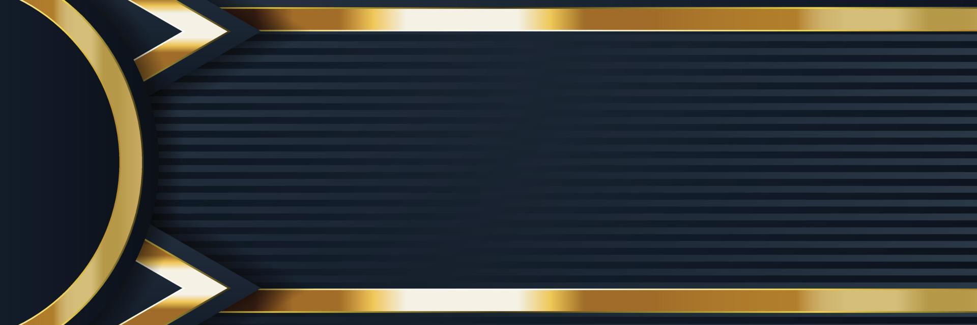 design de banner de ouro com luxo de ouro de estilo moderno minimalista vetor