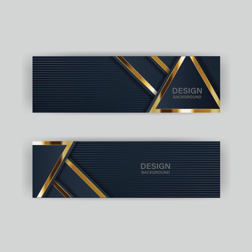 design de banner de ouro com luxo de ouro de estilo moderno minimalista vetor