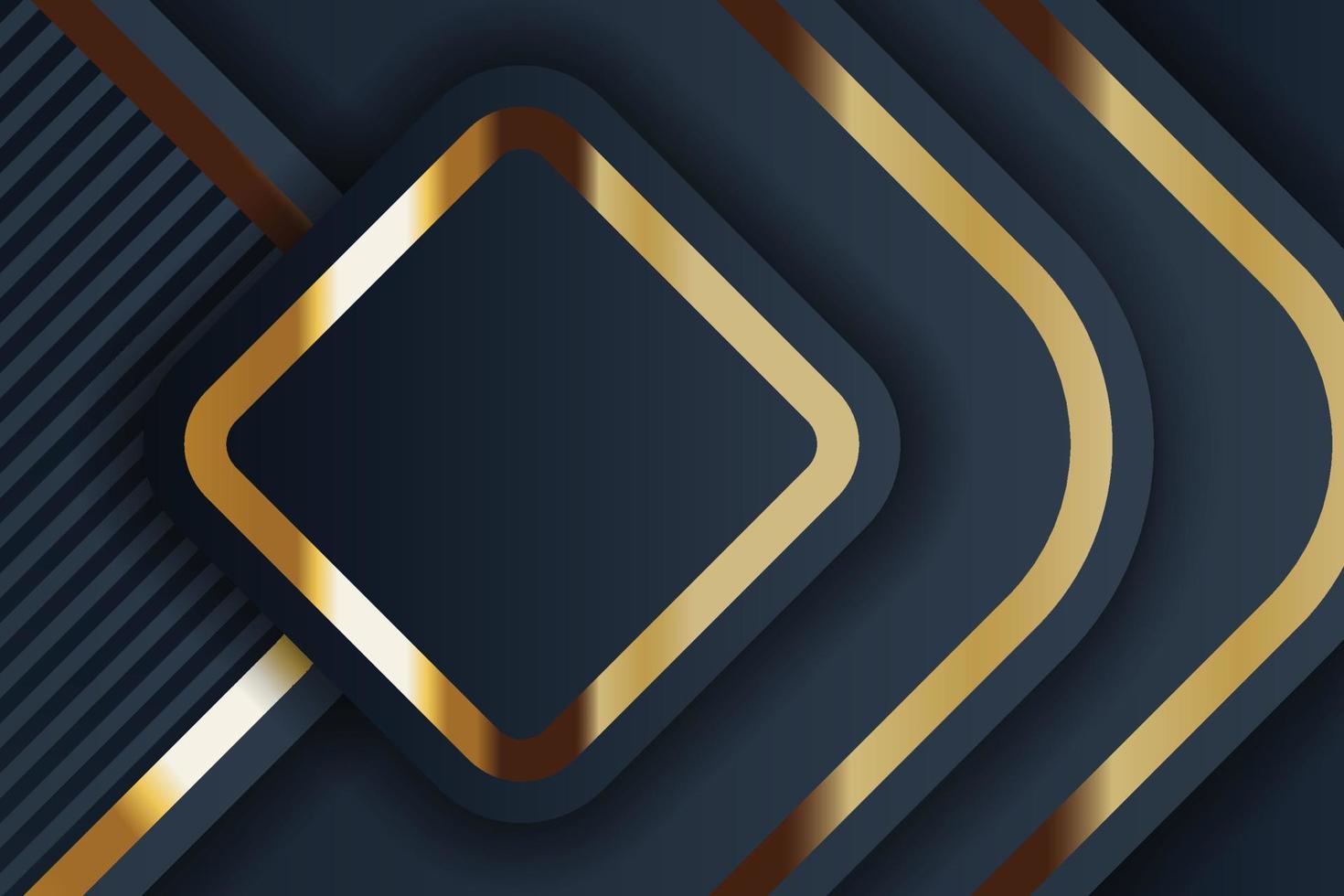 design de banner de ouro com luxo de ouro de estilo moderno minimalista vetor