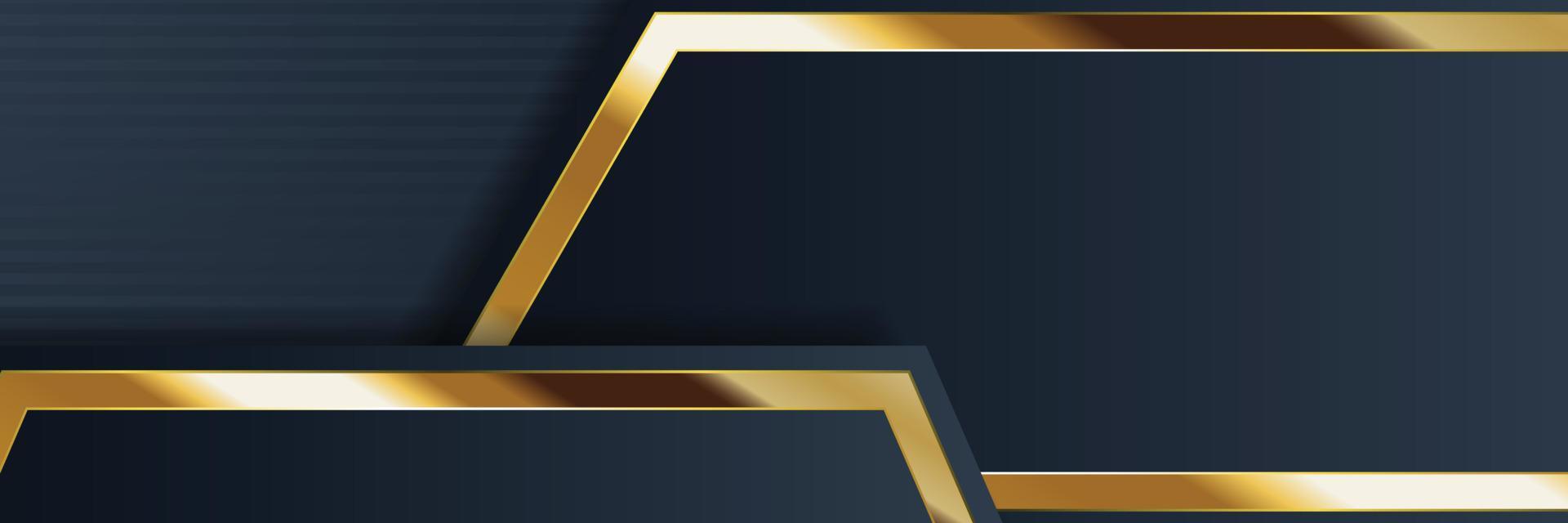 design de banner de ouro com luxo de ouro de estilo moderno minimalista vetor