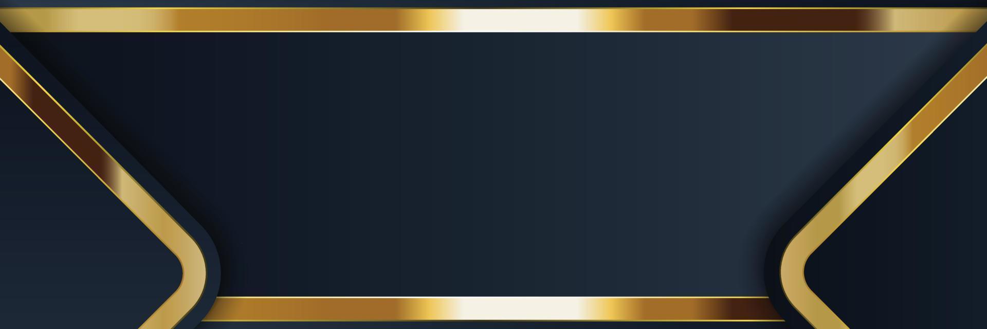 design de banner de ouro com luxo de ouro de estilo moderno minimalista vetor