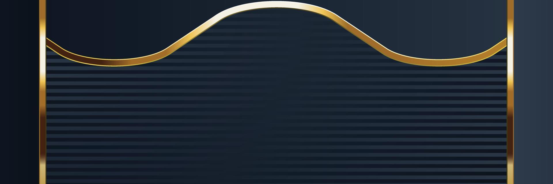 design de banner de ouro com luxo de ouro de estilo moderno minimalista vetor