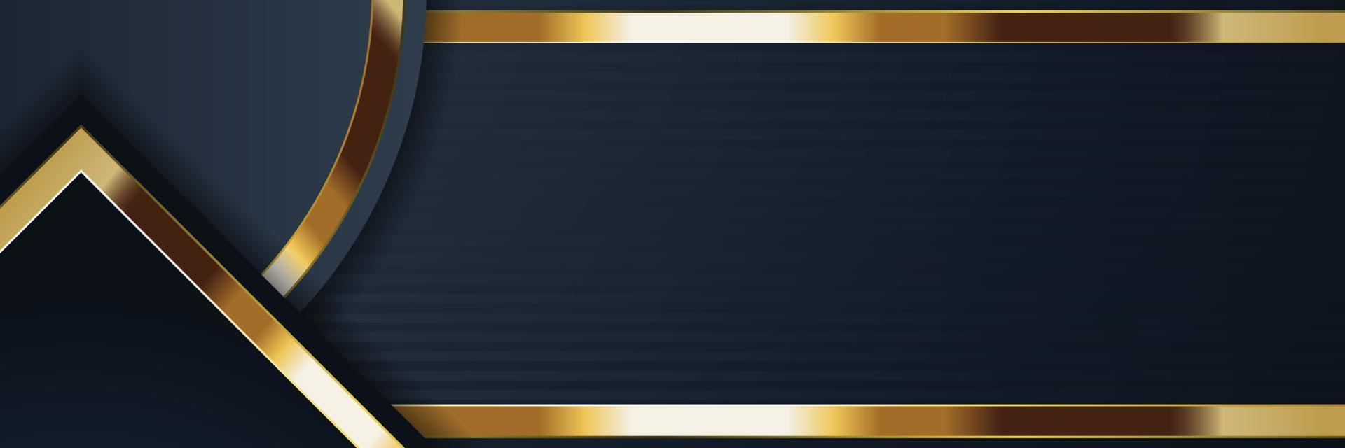 design de banner de ouro com luxo de ouro de estilo moderno minimalista vetor