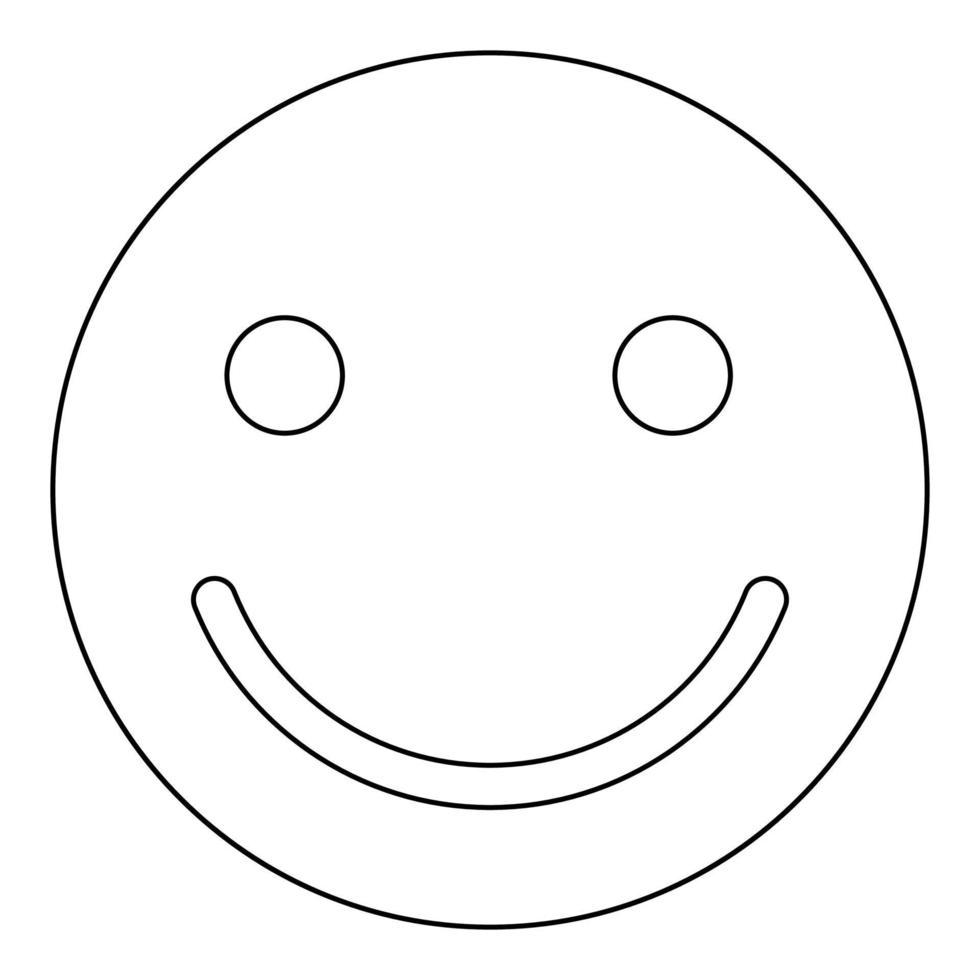 sorriso ícone ilustração vetorial de cor preta. vetor
