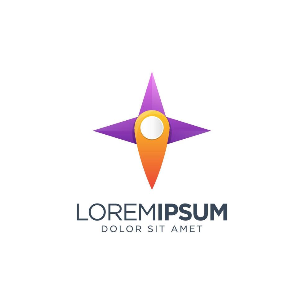 design de logotipo de lugar colorido vetor