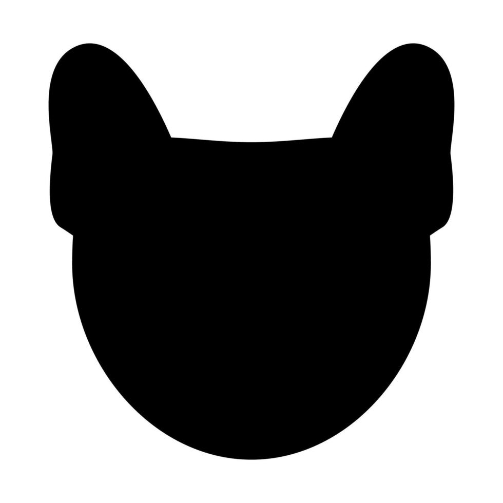 ícone de cabeça de cachorro cor preta ilustração vetorial imagem estilo simples vetor