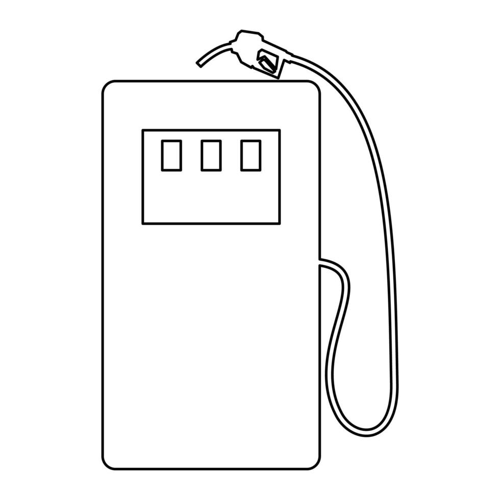ilustração em vetor cor preta ícone station de gás.