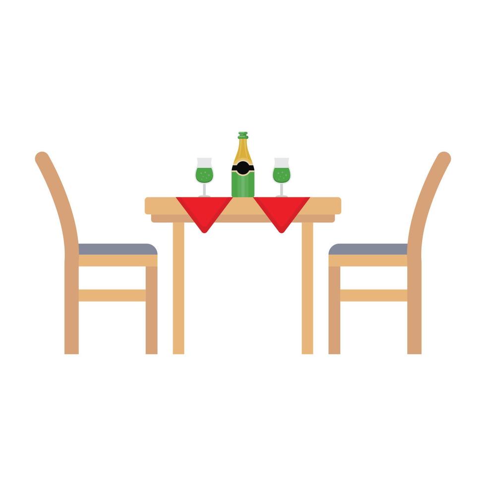 ícone de vetor de jantar romântico que pode facilmente modificar ou editar