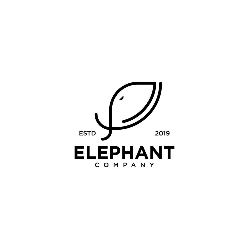 modelo de logotipo de elefante vetor