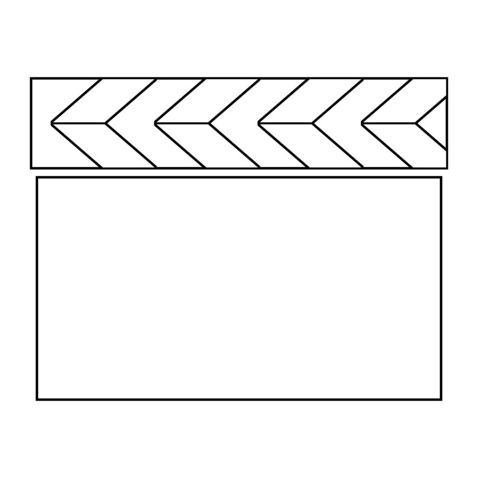 cinema badalo contorno contorno ícone de linha cor preta ilustração vetorial imagem fina estilo plano vetor